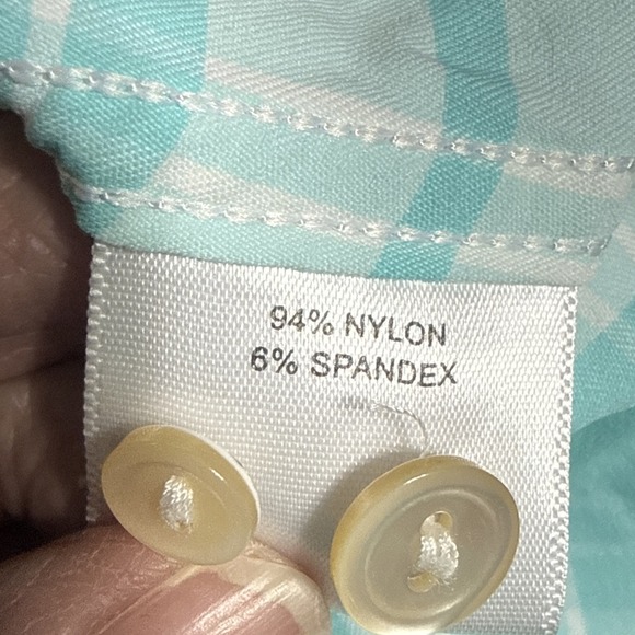 Peter Millar Women's LS Green Plaid Shirt Sz L Golf Pride Grips Logo - Picture 7 of 10